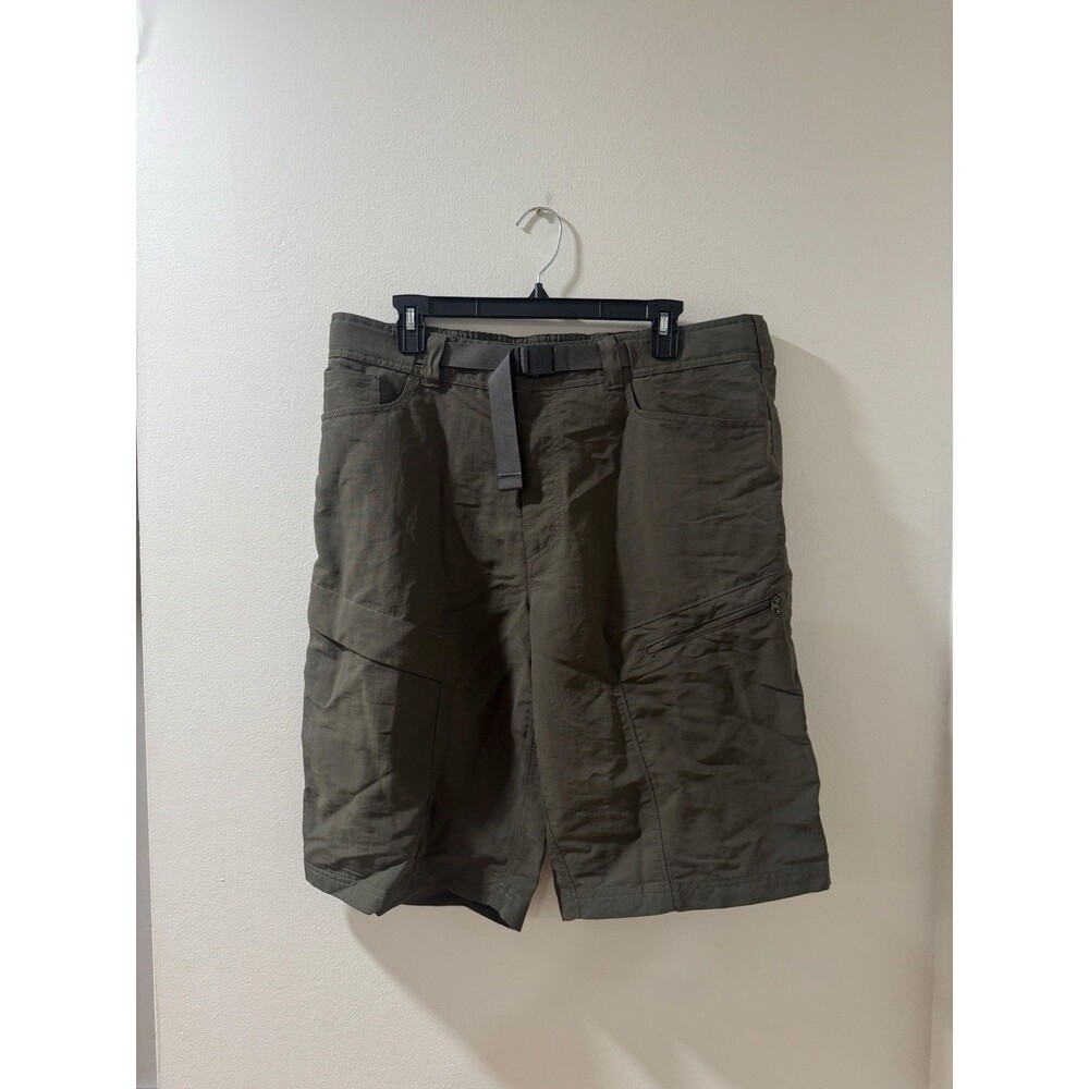 The North Face Men's Belted Paramount Trail Hiking Shorts Taupe Green 36X10